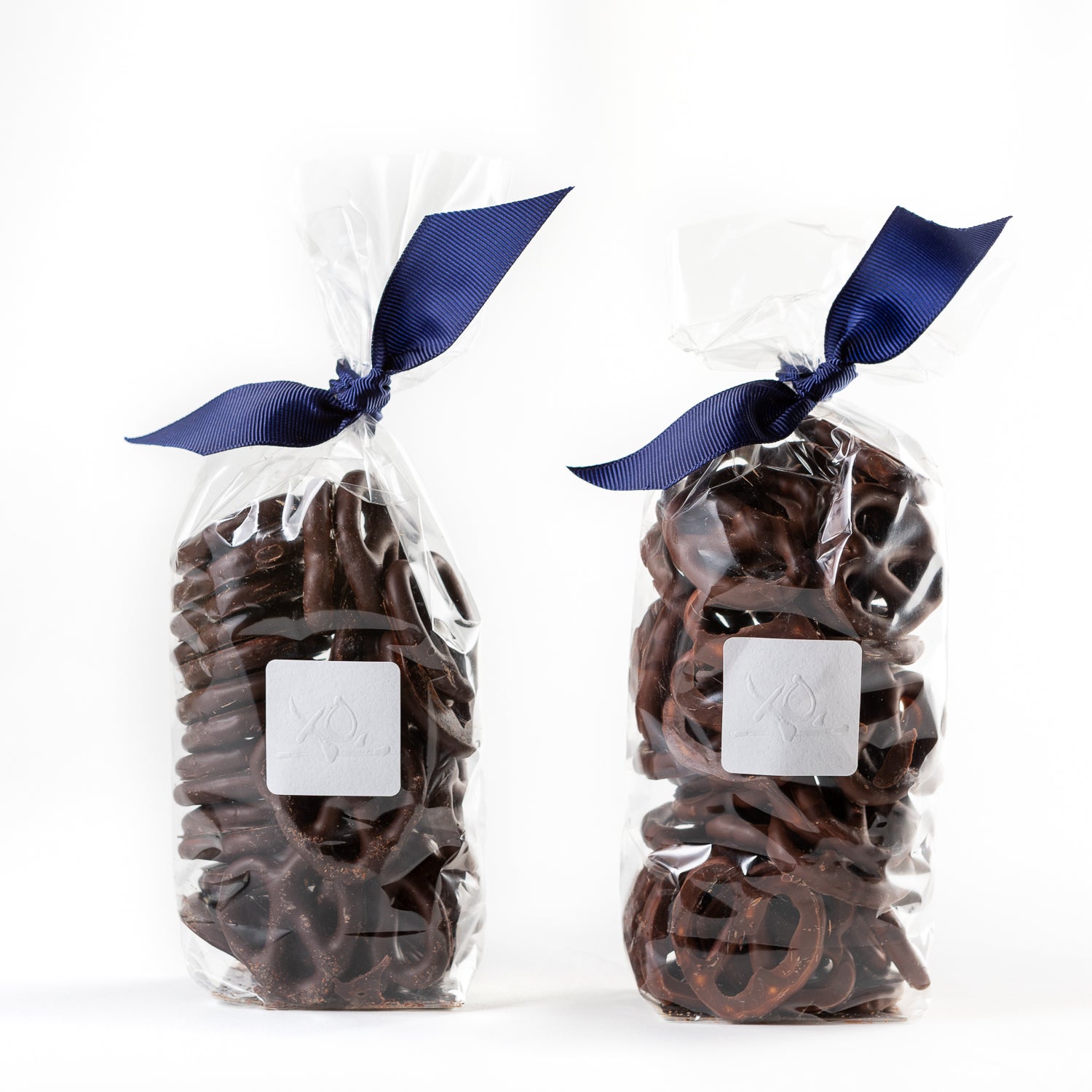 Delicious chocolate covered pretzels made by XO Chocolate London